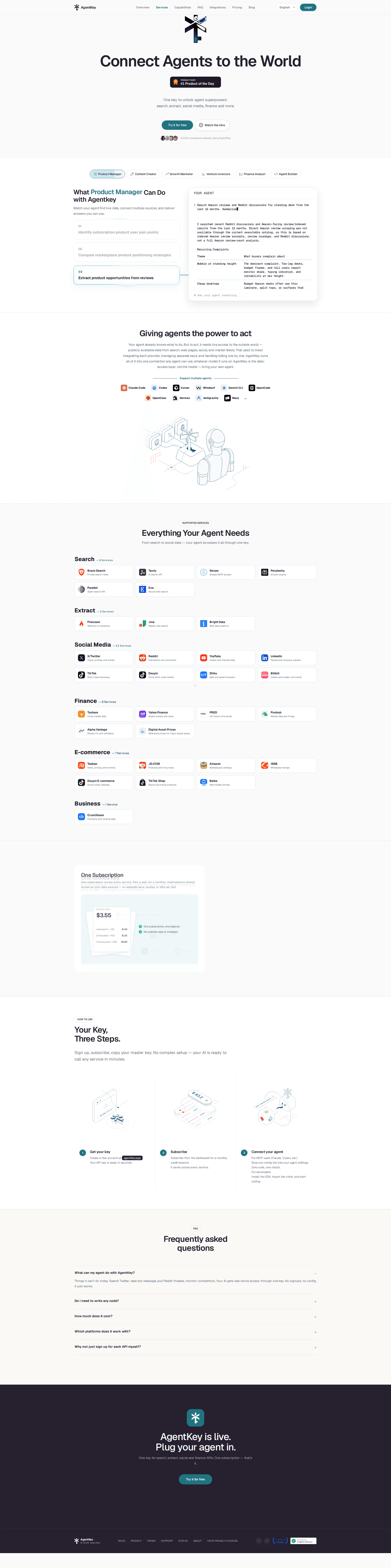 AgentKey homepage