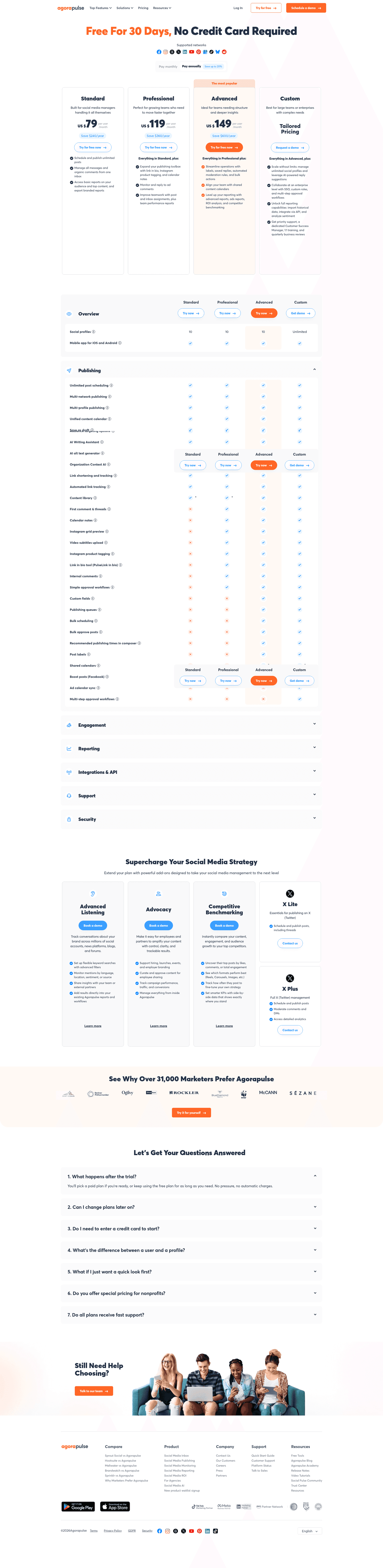 Agorapulse homepage