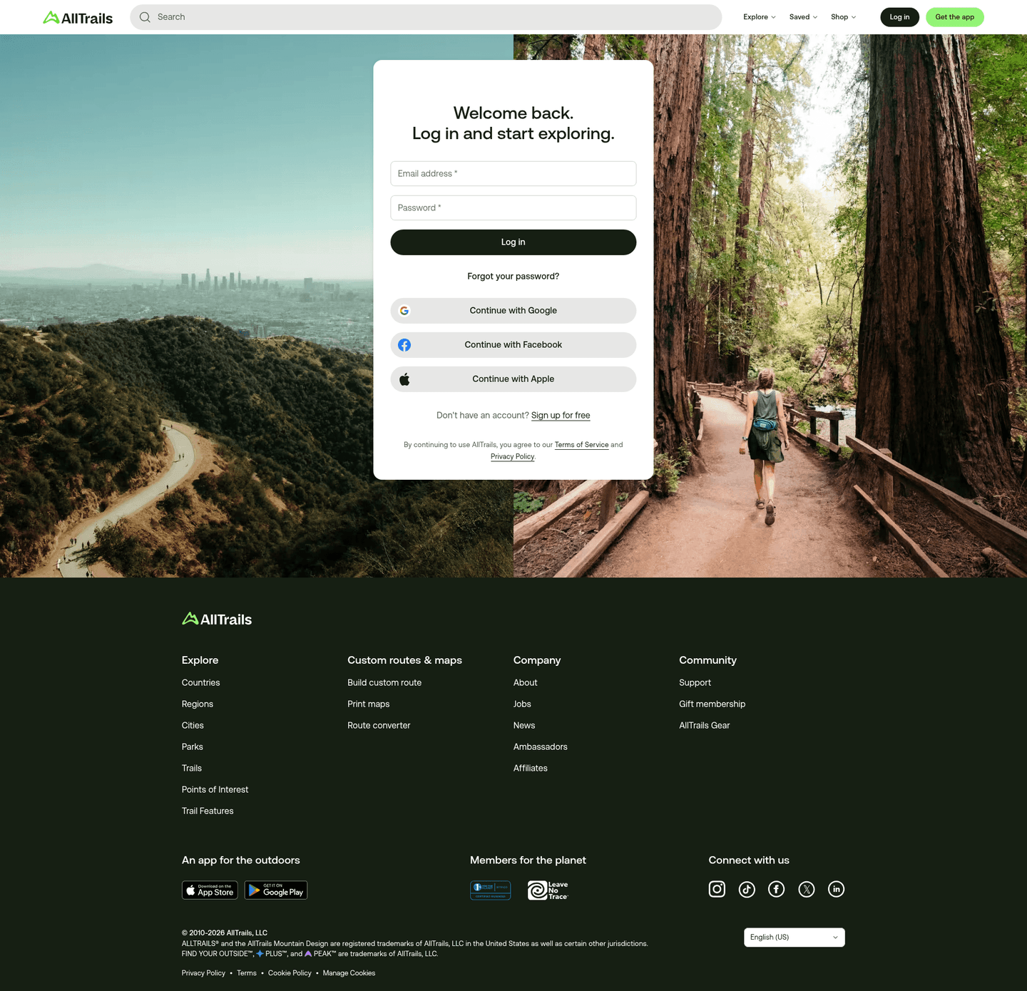 Login page example