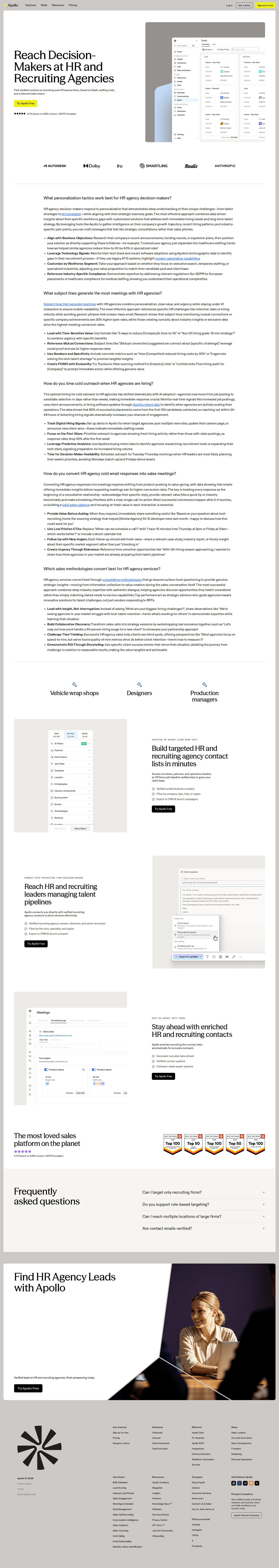 Apollo.io programmatic SEO page