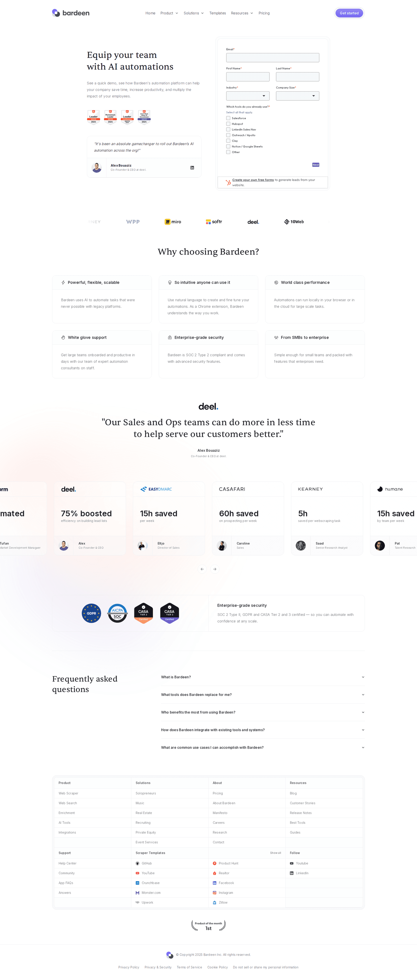Contact page example
