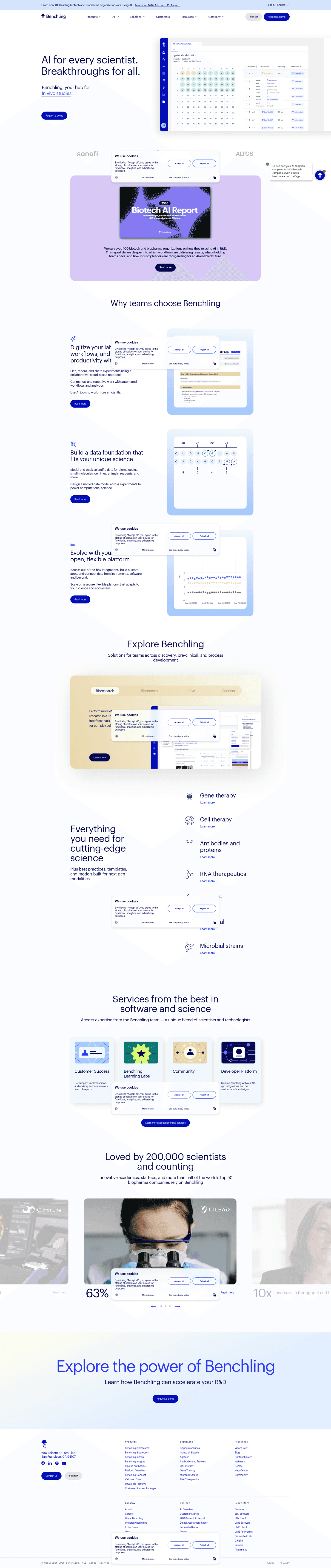 Top Biotech landing page example