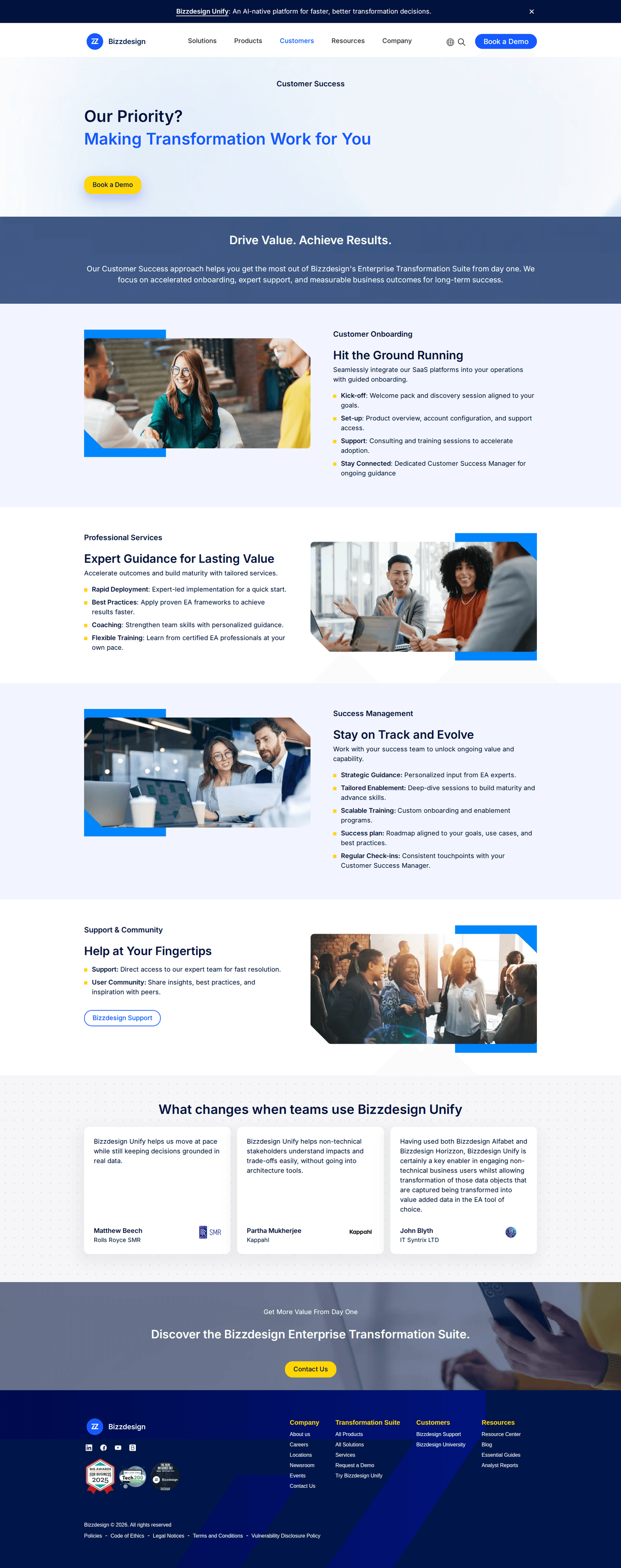 Bizzdesign why us page