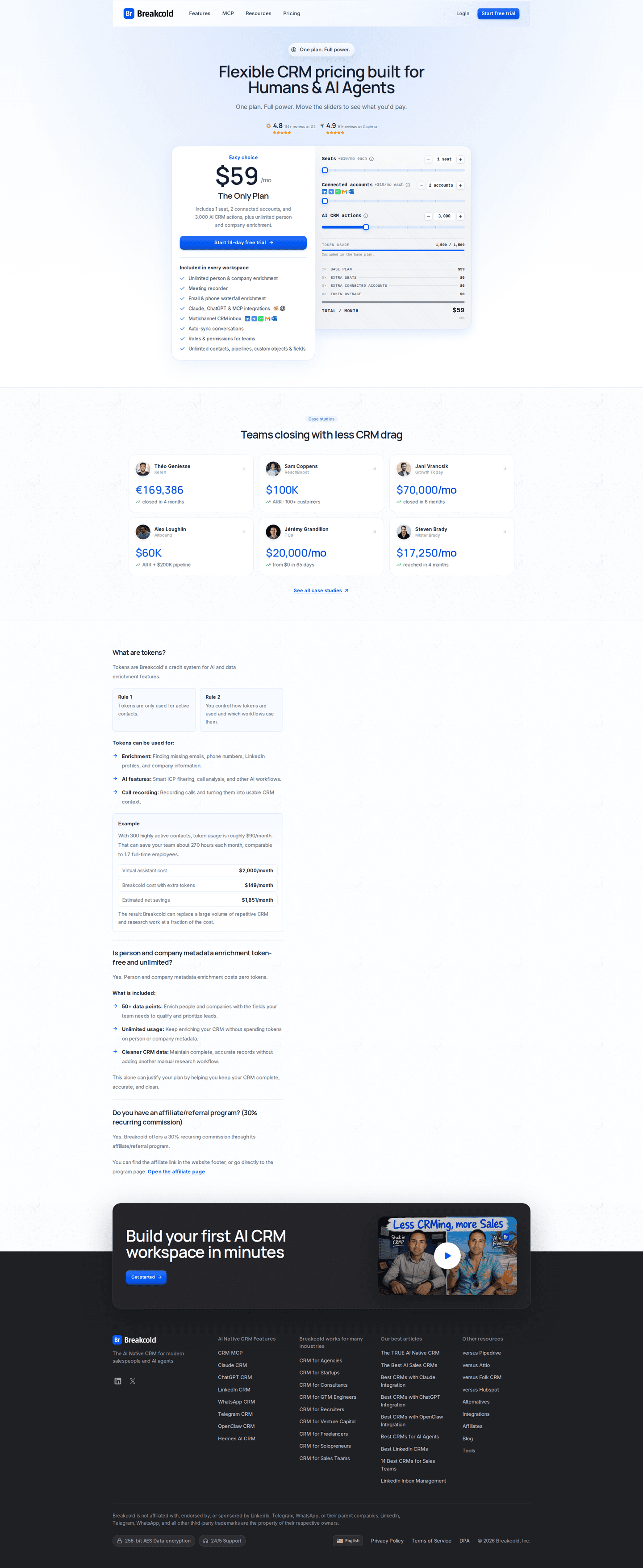 Breakcold homepage