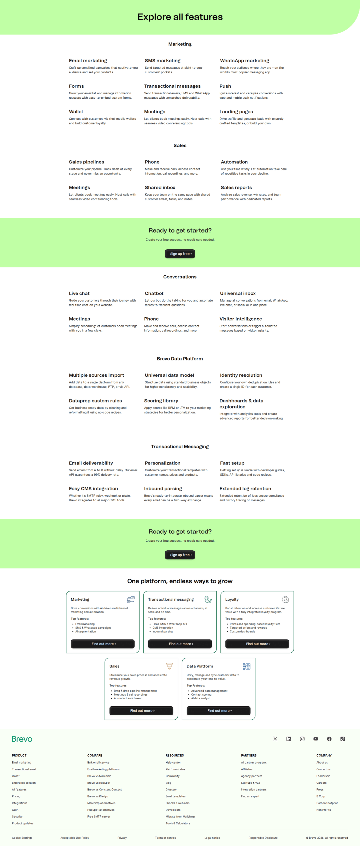 Feature page example