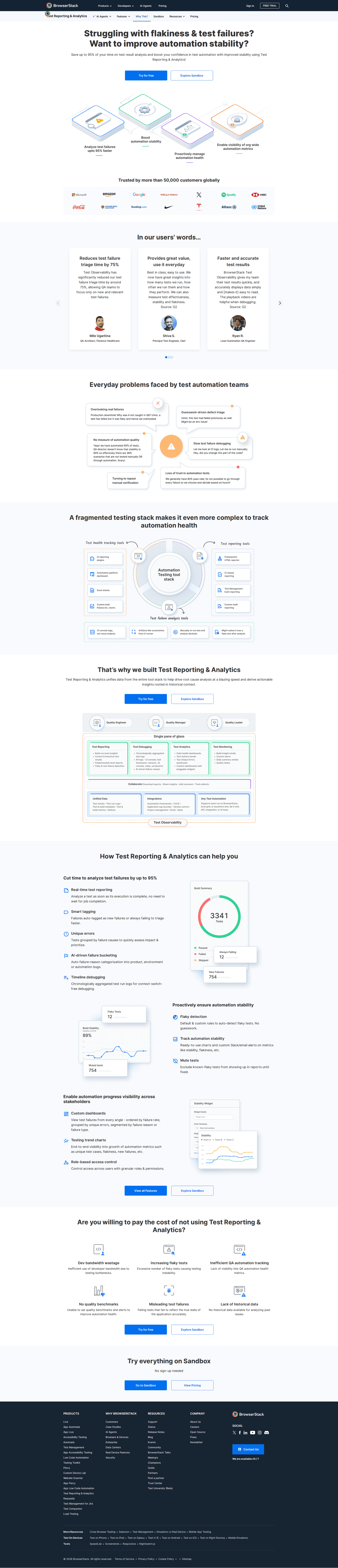 Browserstack homepage