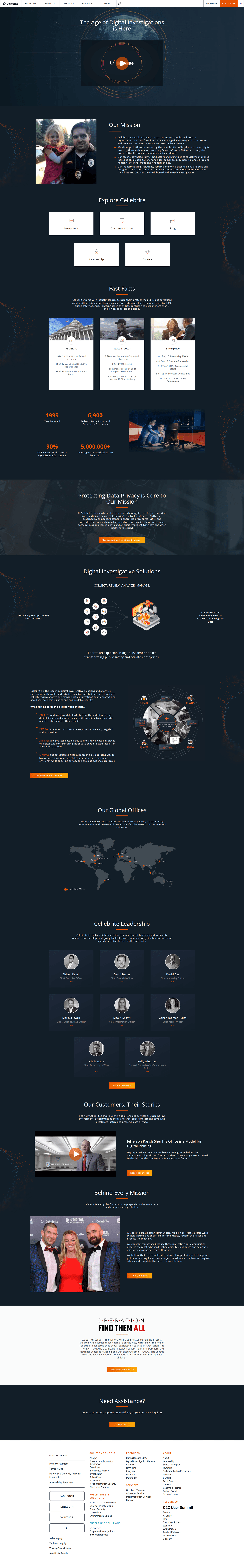 Cellebrite homepage