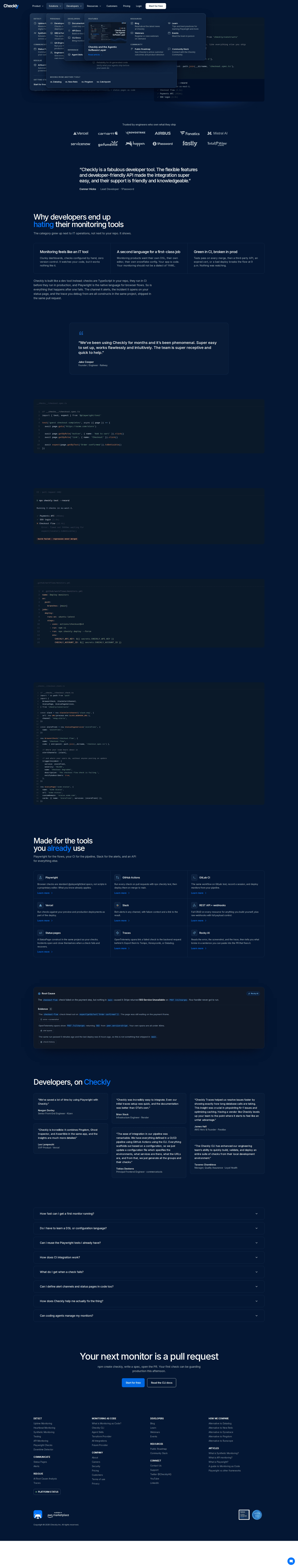 Checkly persona page
