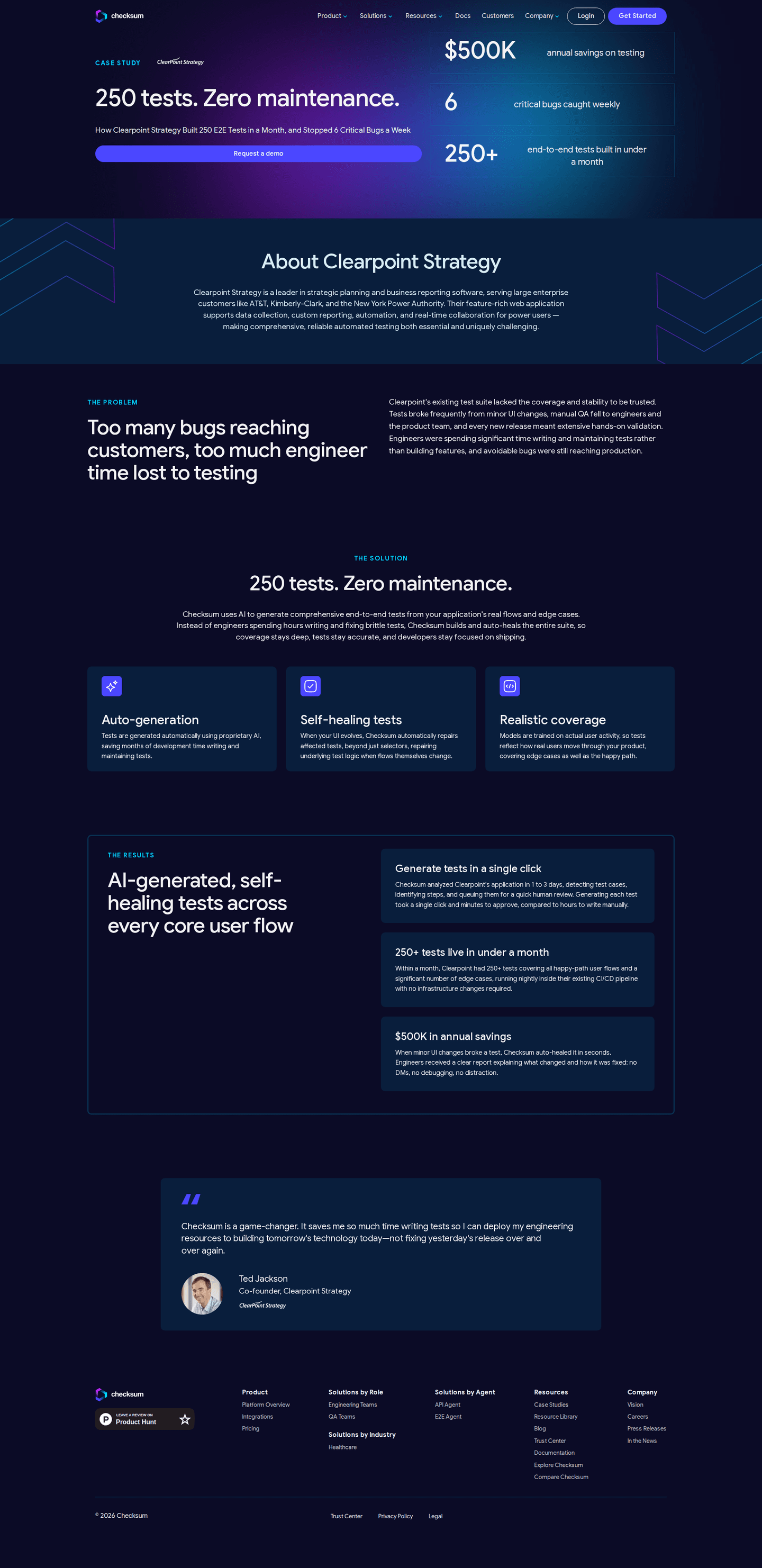 Case study page example
