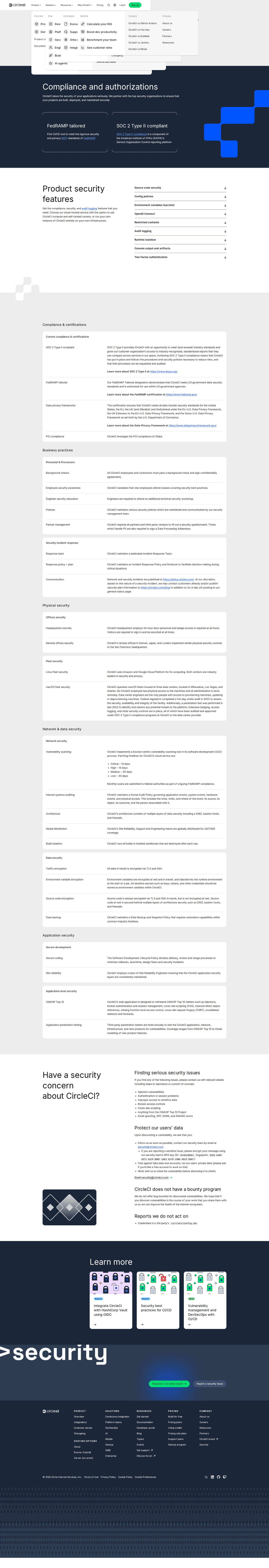 CircleCI homepage