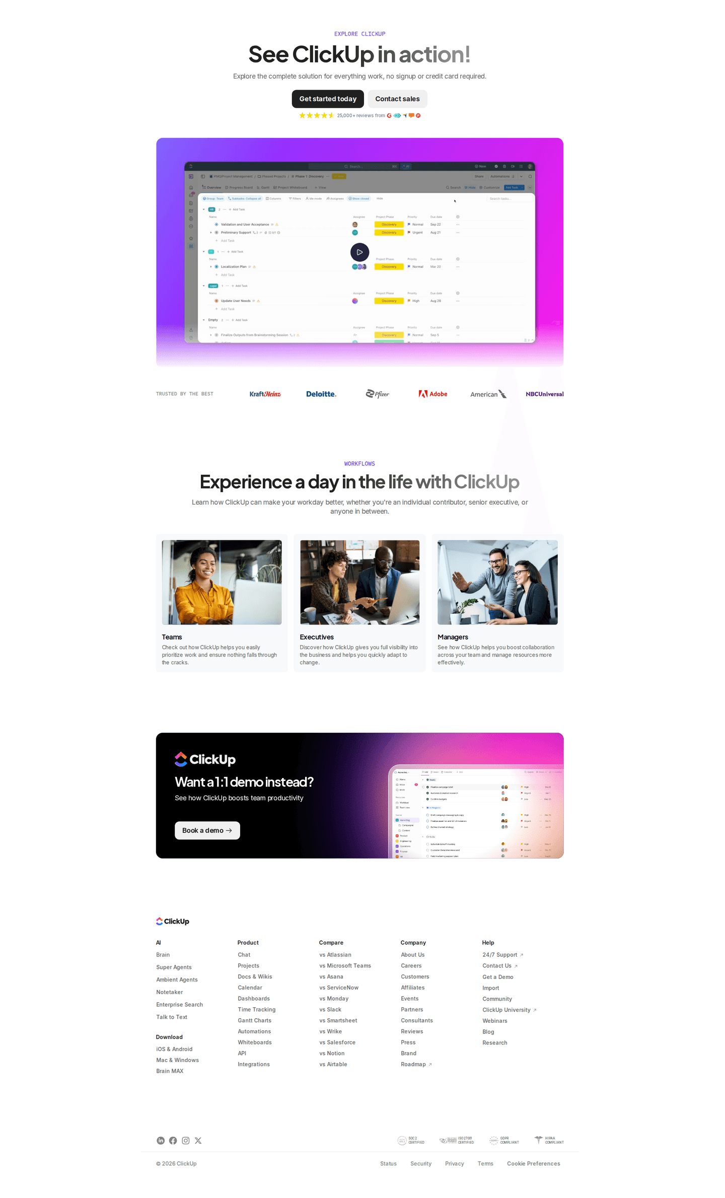 ClickUp product tour