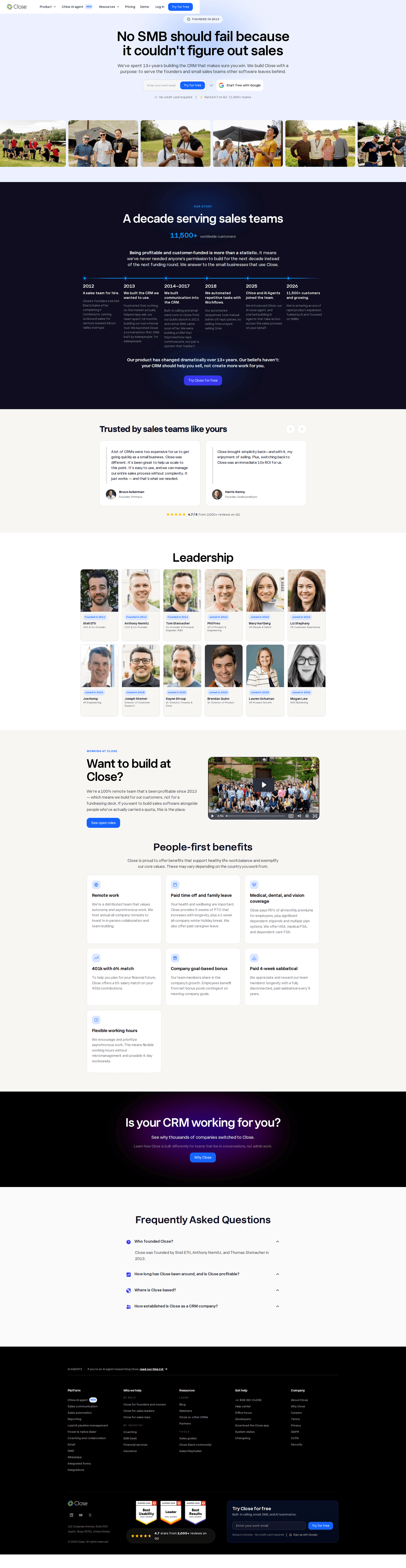 Close homepage