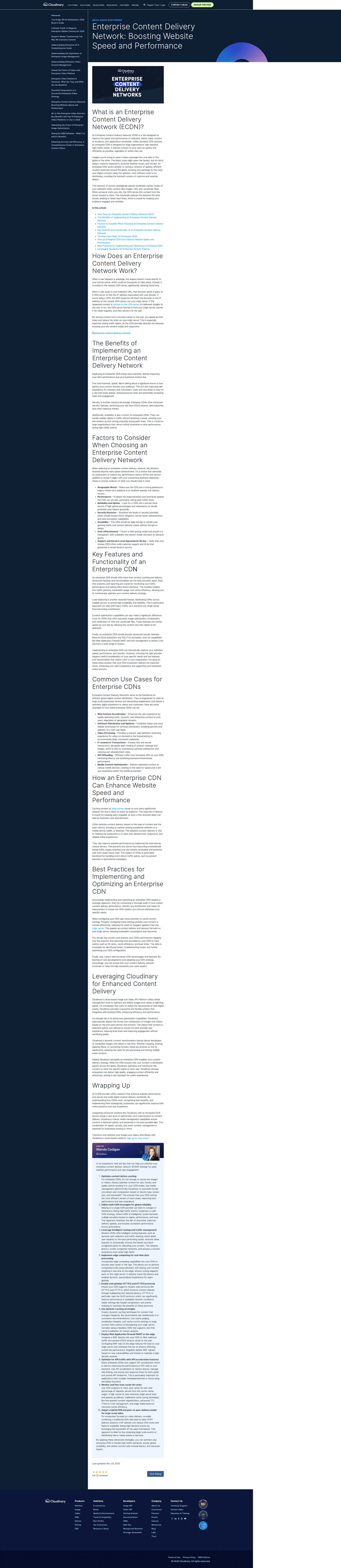 Cloudinary SEO landing page