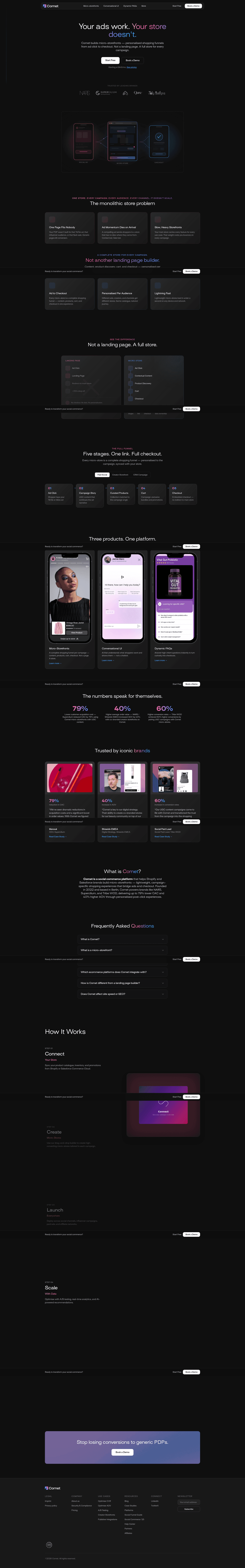 Top Social Media landing page example