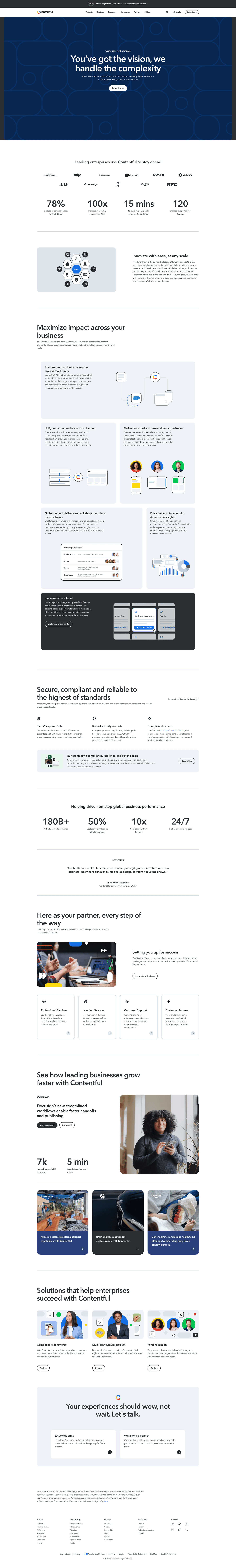 Contentful homepage