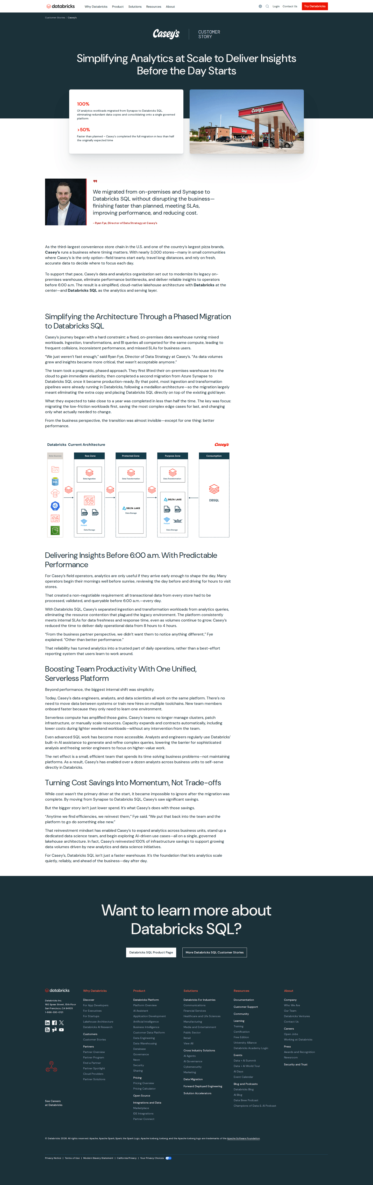 Databricks case study page
