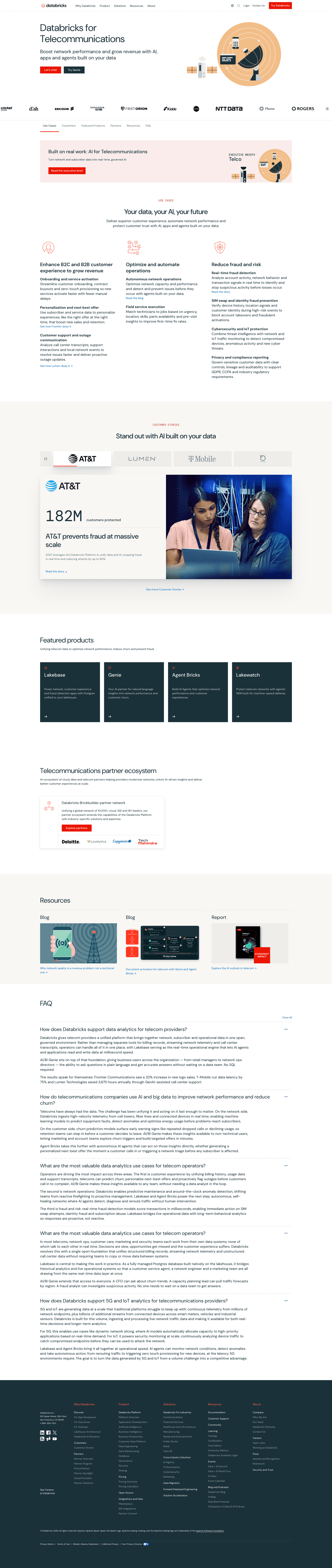 Databricks industry page
