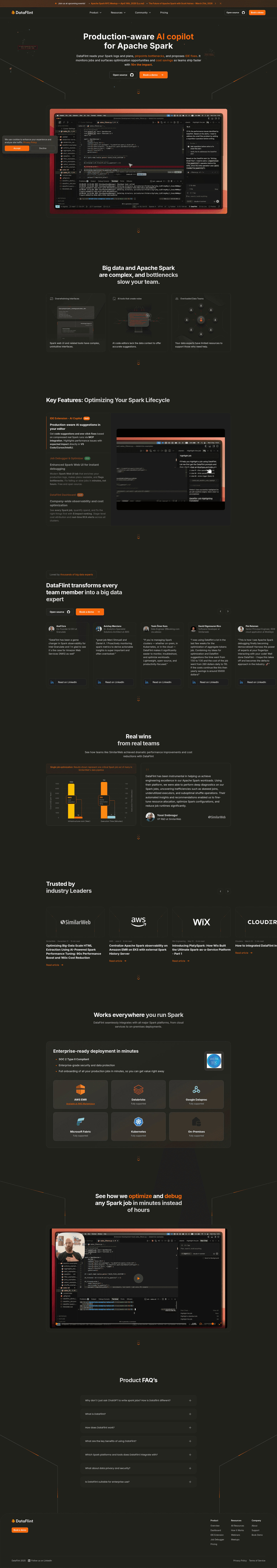Top Developer Tools landing page example