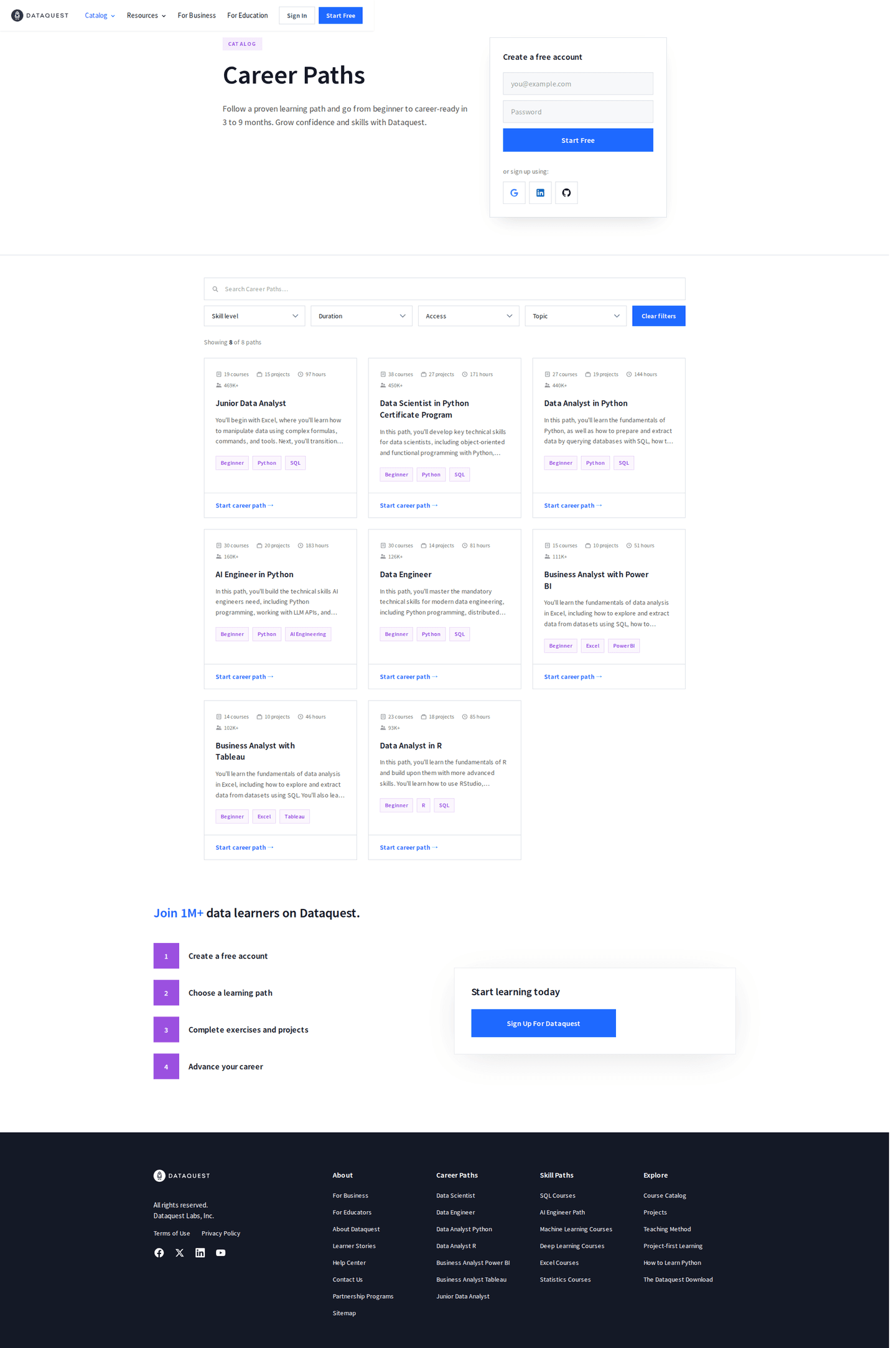 DATAQUEST feature page