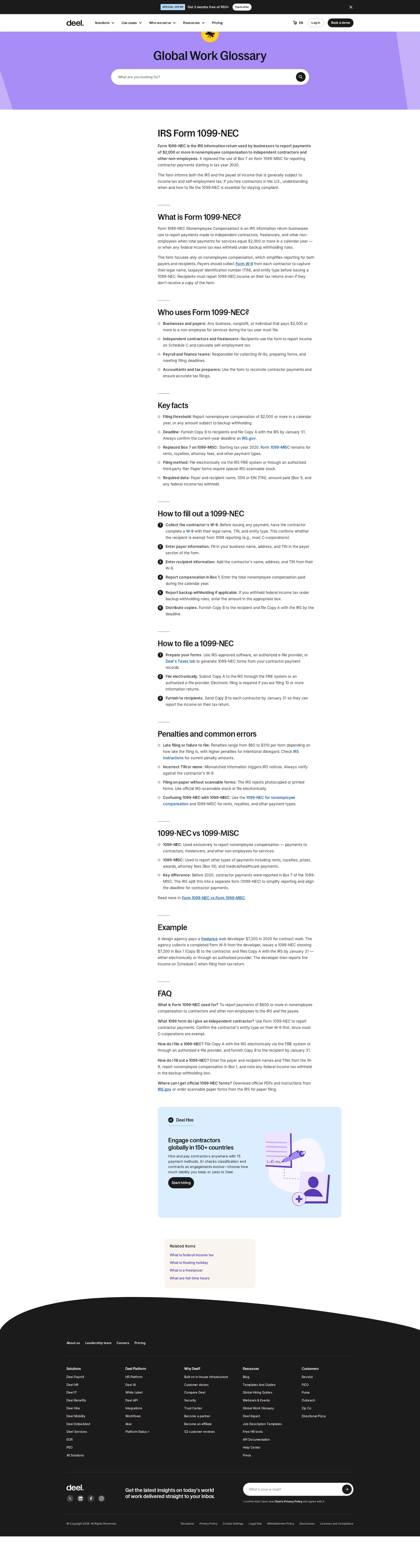 Deel glossary page