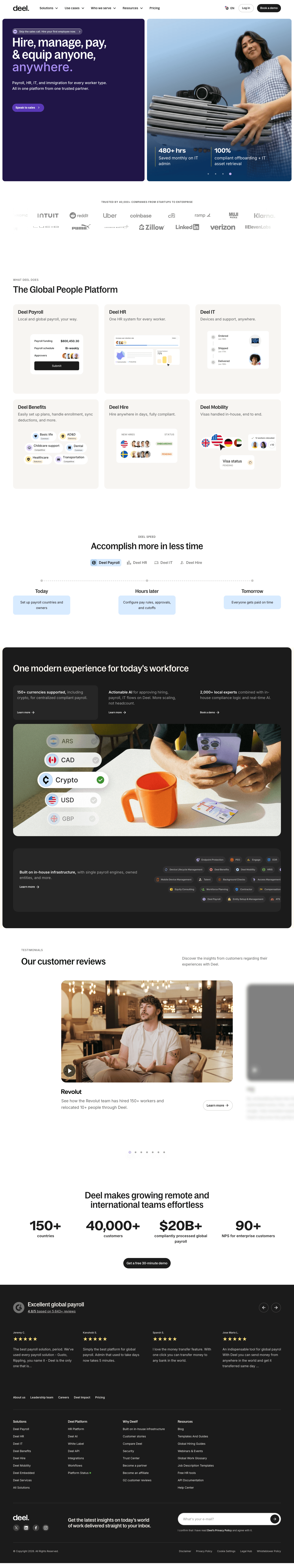 Top HR Tech landing page example