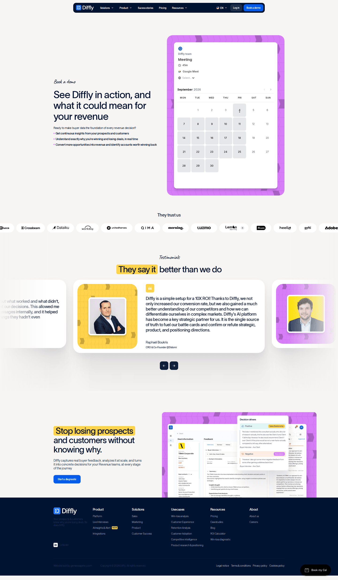 Diffly homepage