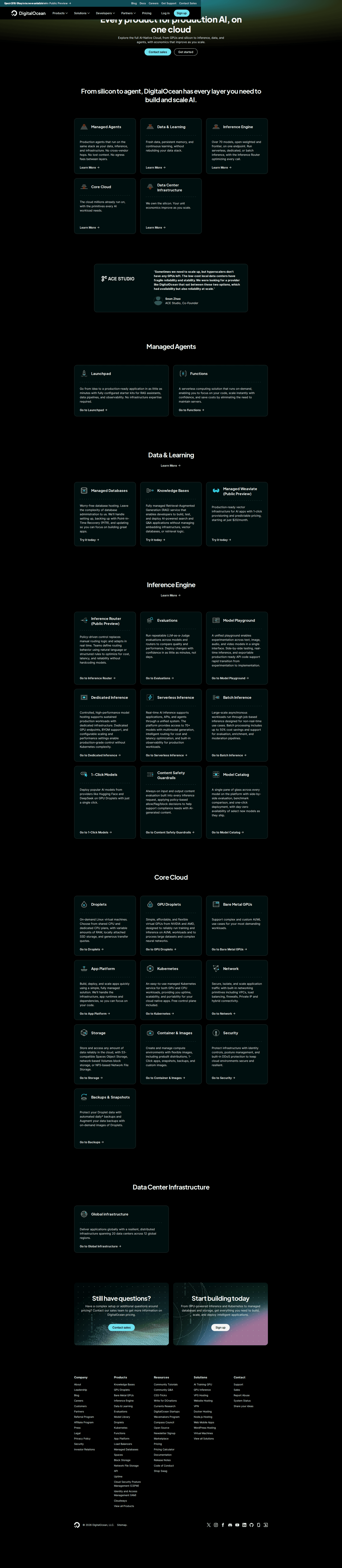 DigitalOcean feature page