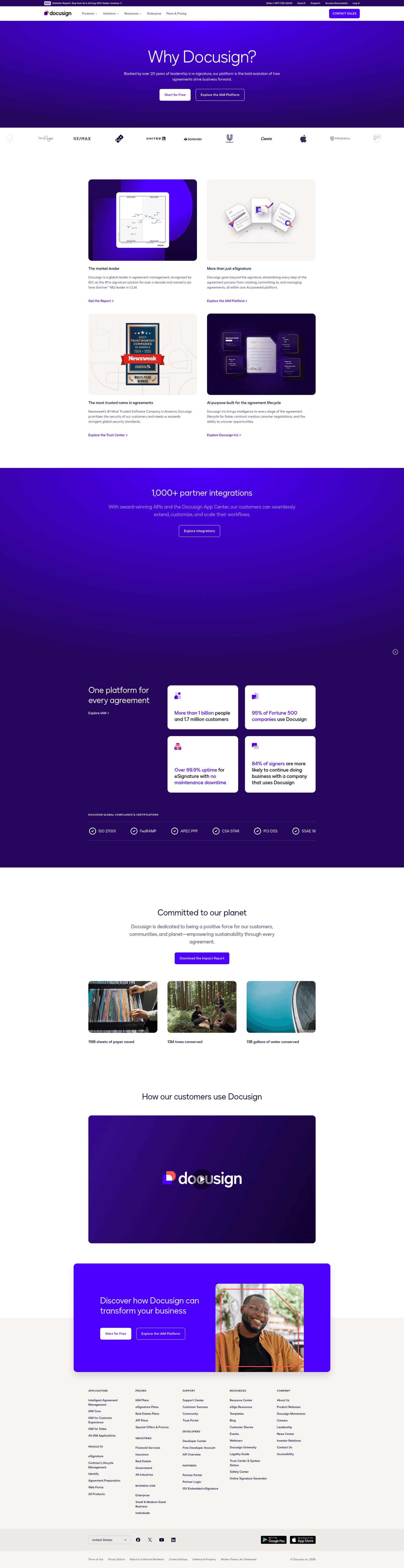 DocuSign homepage