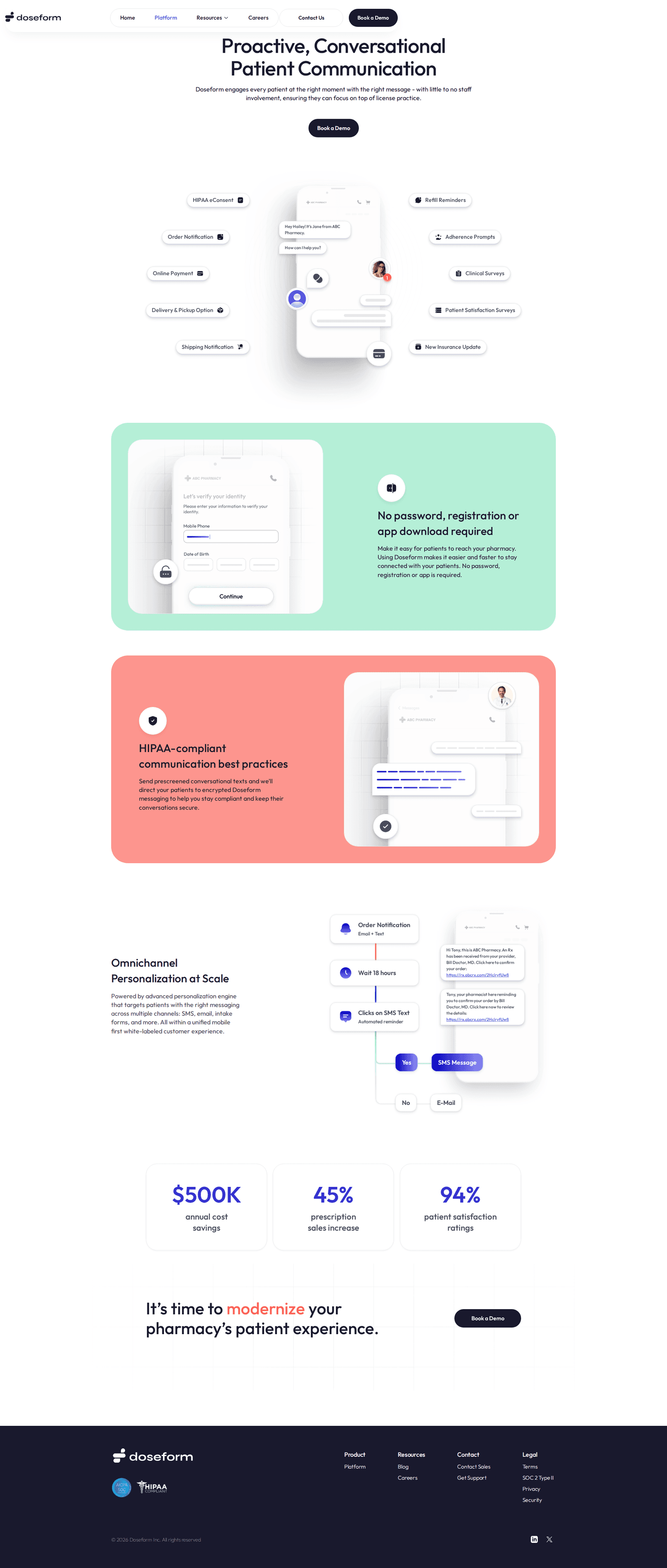 Doseform feature page