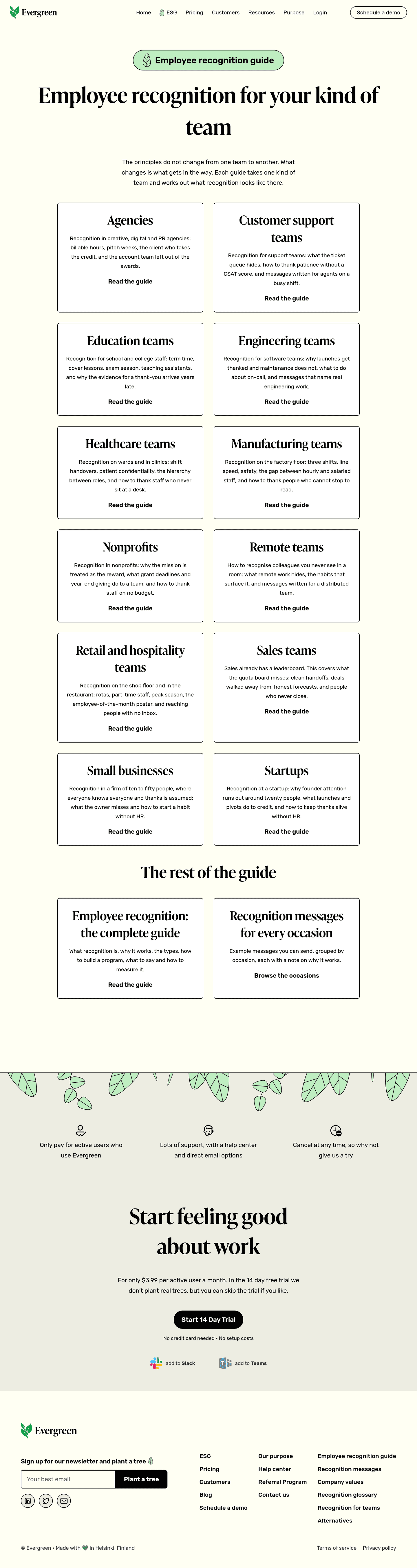 Evergreen programmatic SEO page