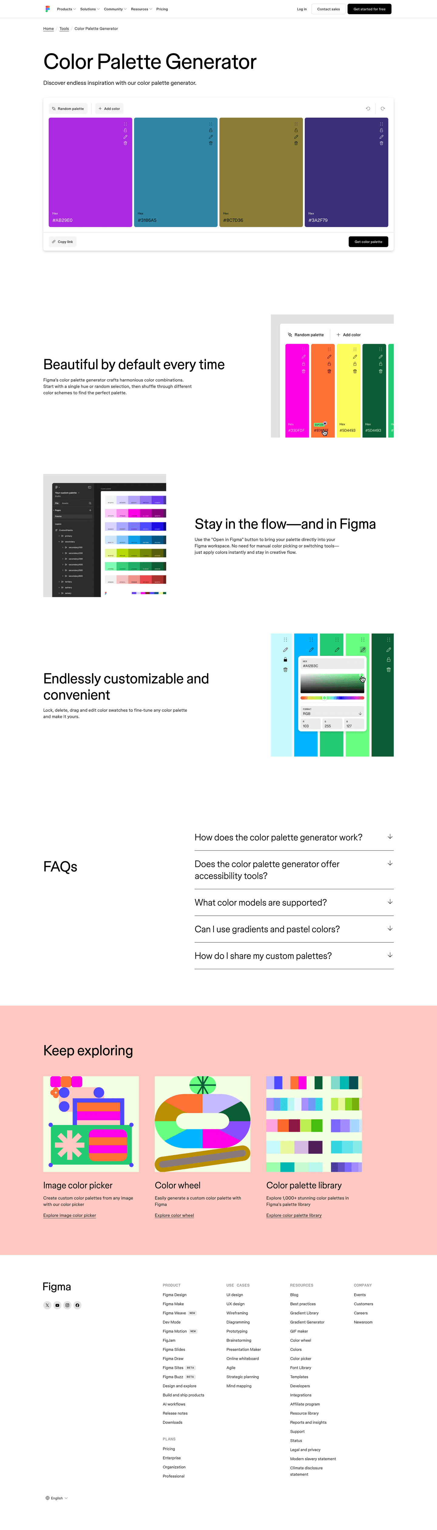 Figma homepage