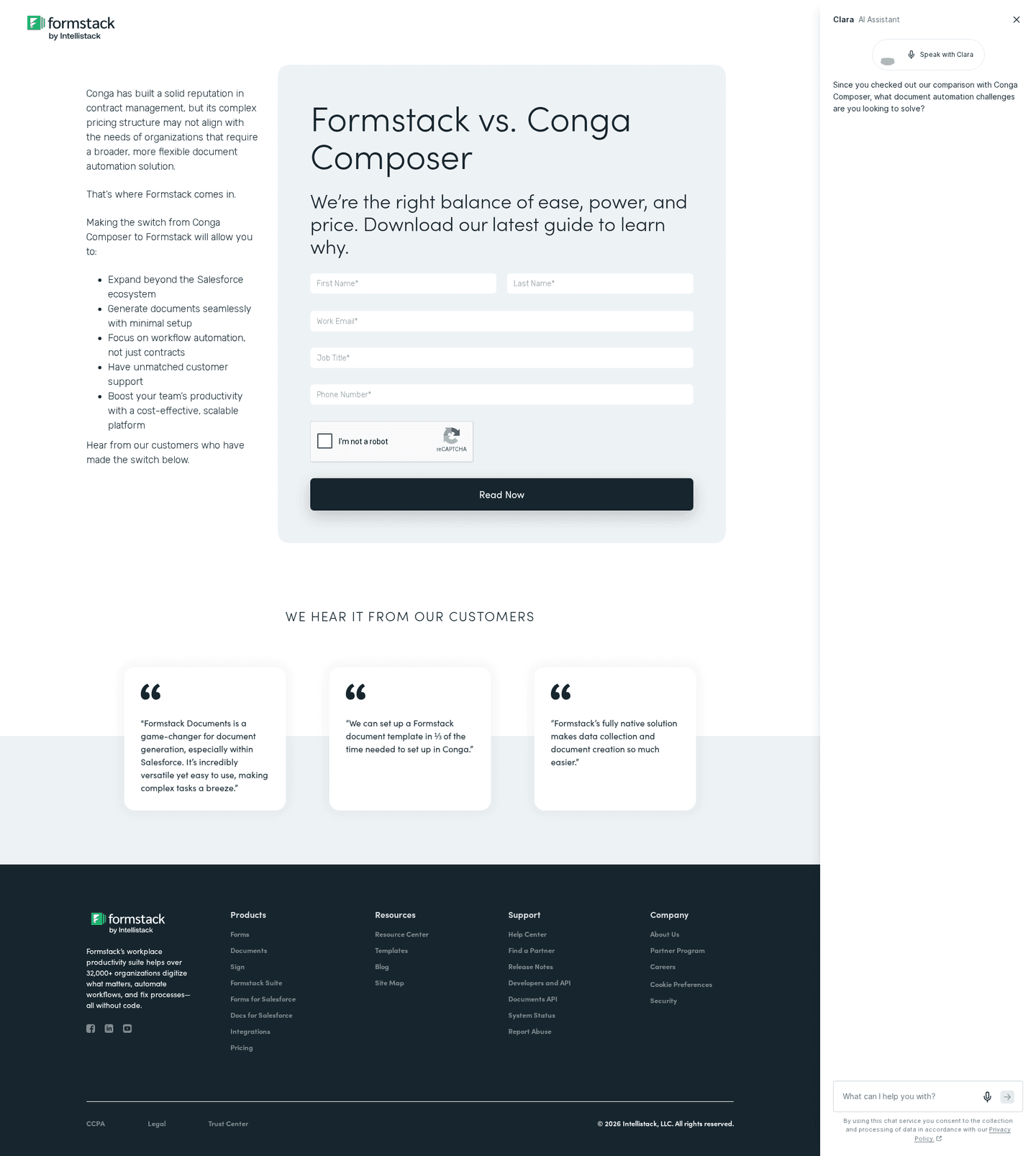 Formstack PPC landing page