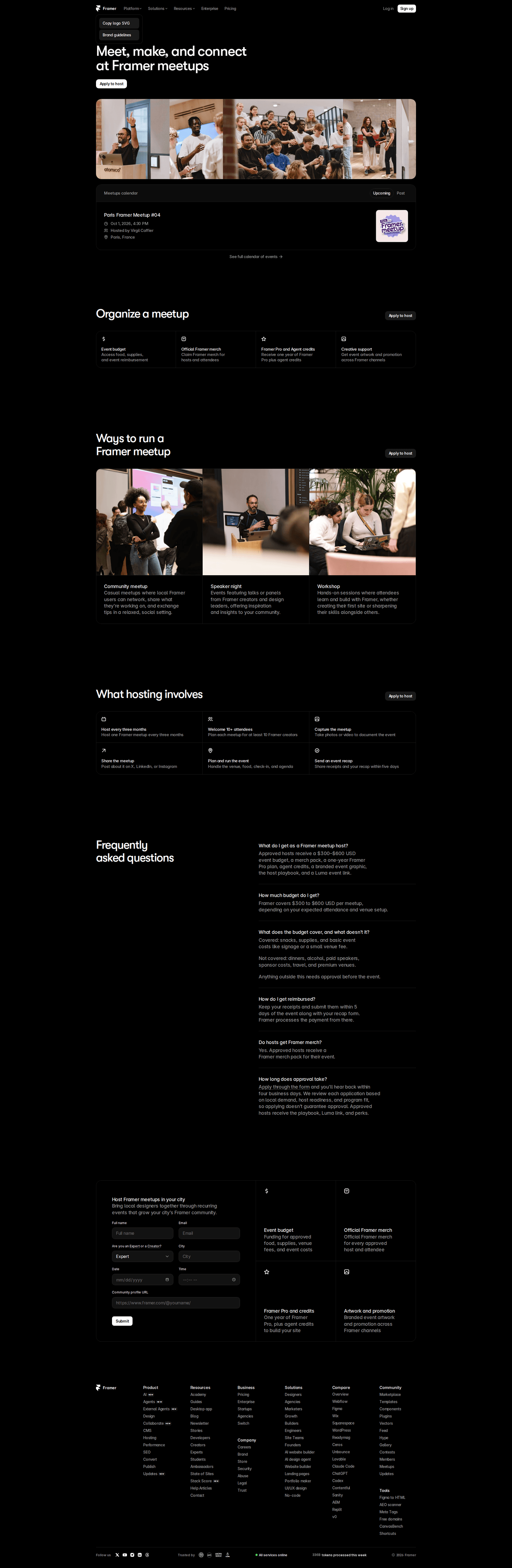 Framer community page