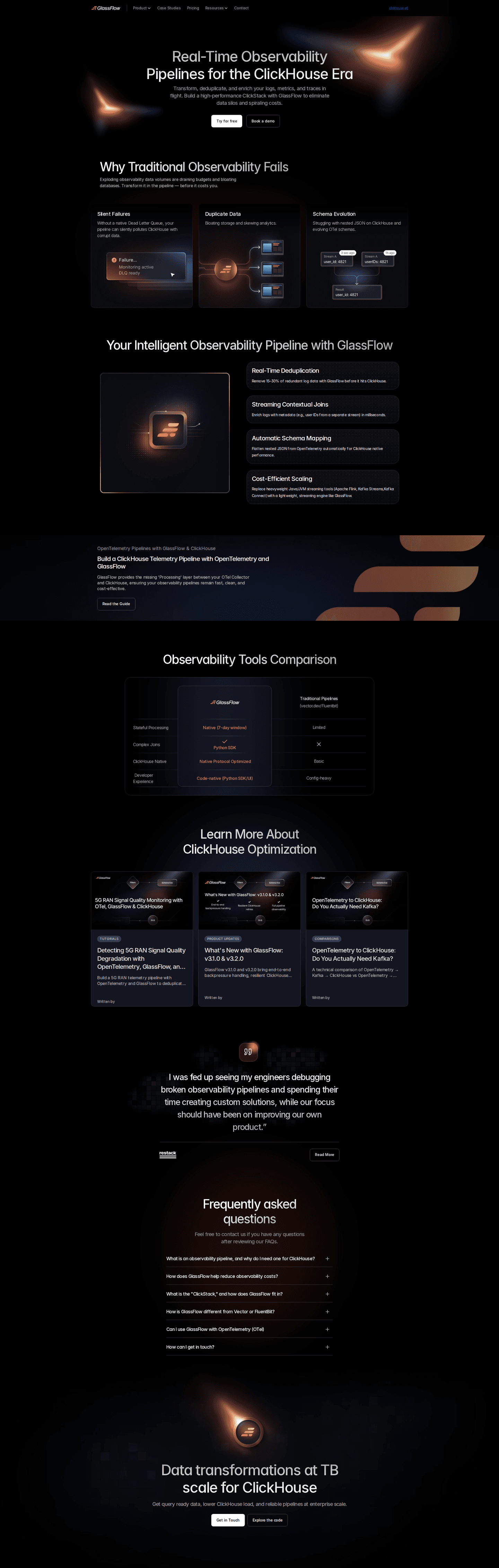 GlassFlow feature page