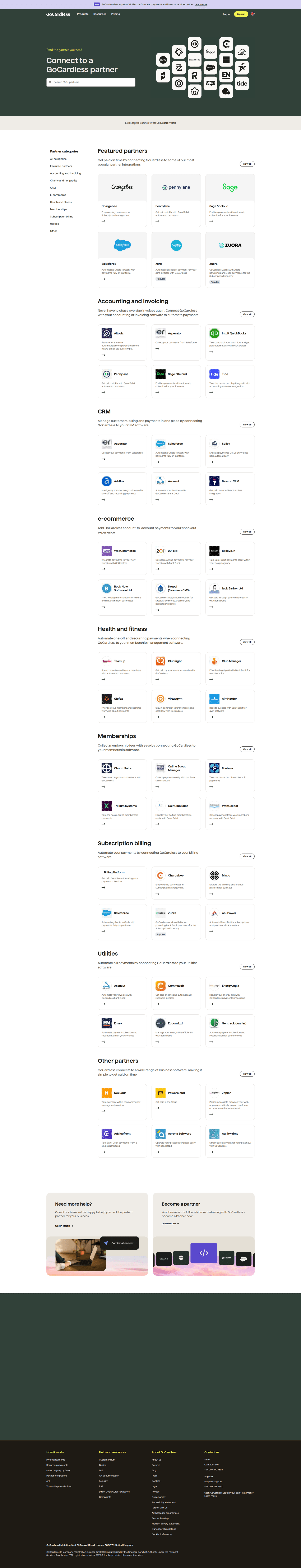 GoCardless partner page