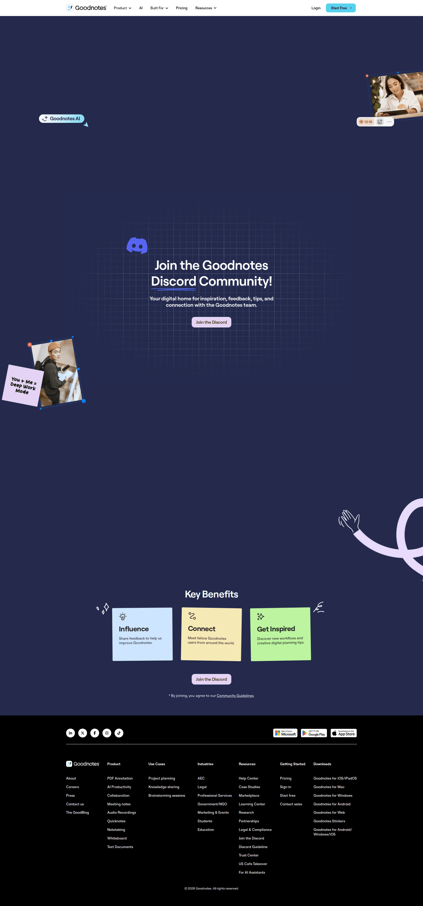 Community page example