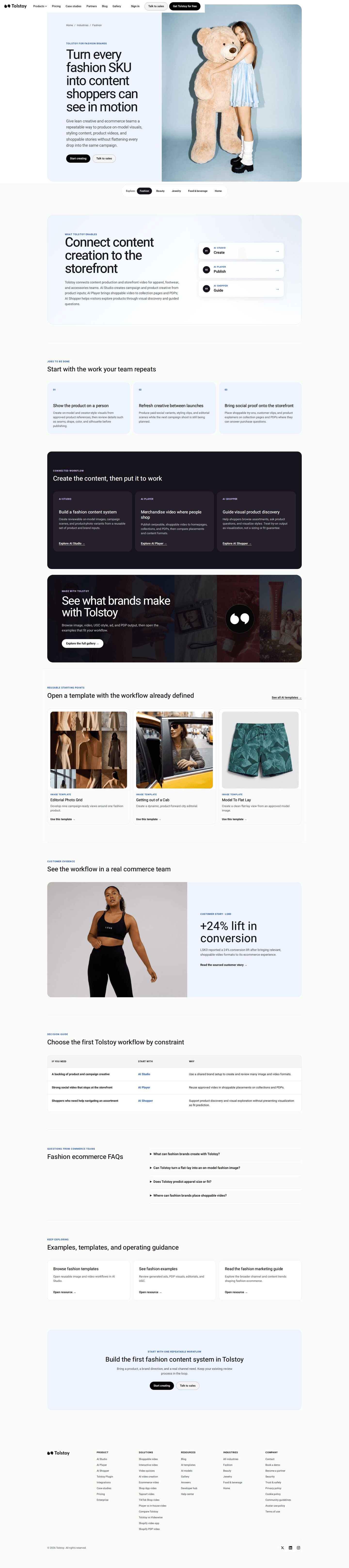 Tolstoy industry page