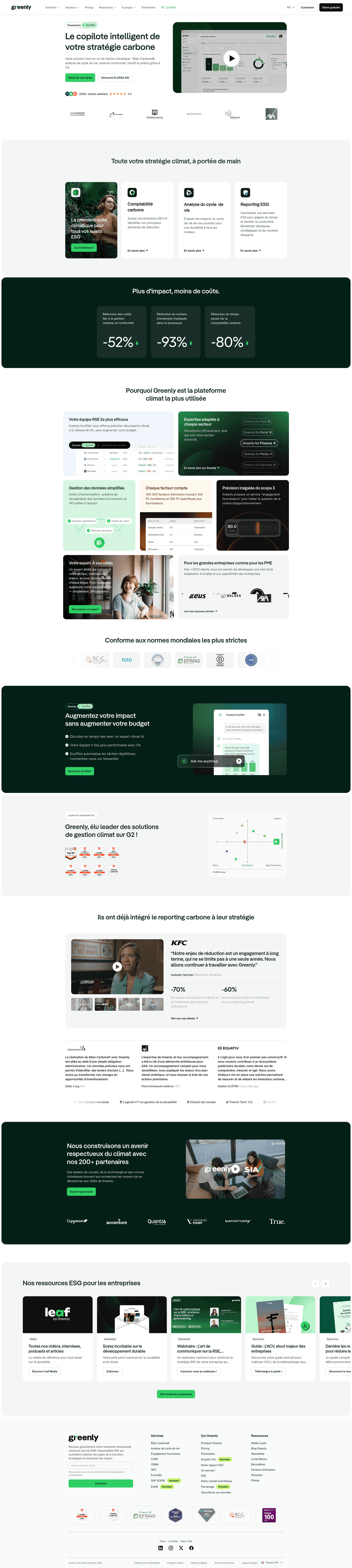 Top ESG landing page example