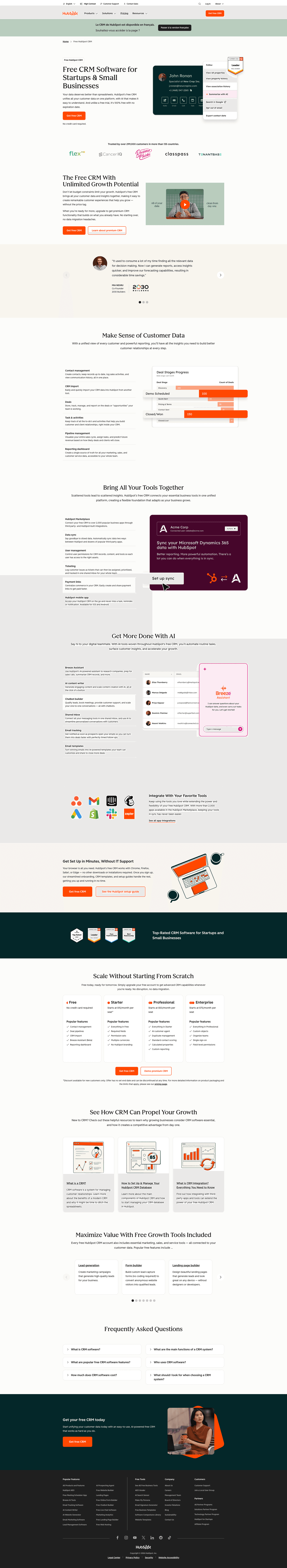 HubSpot homepage