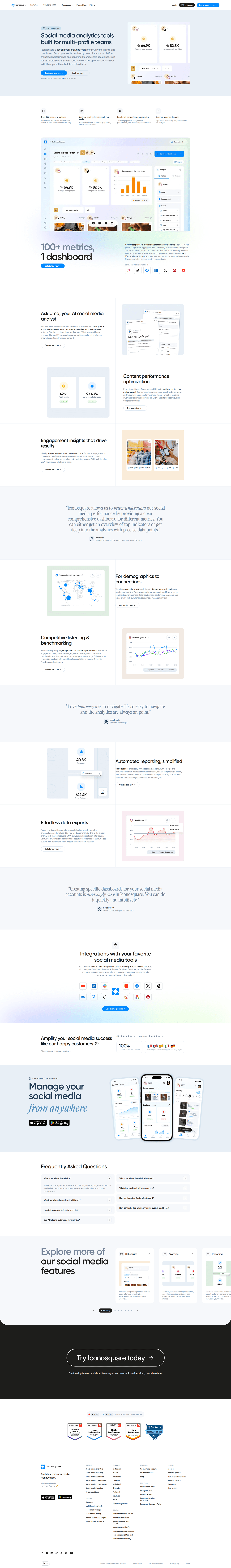 Iconosquare homepage
