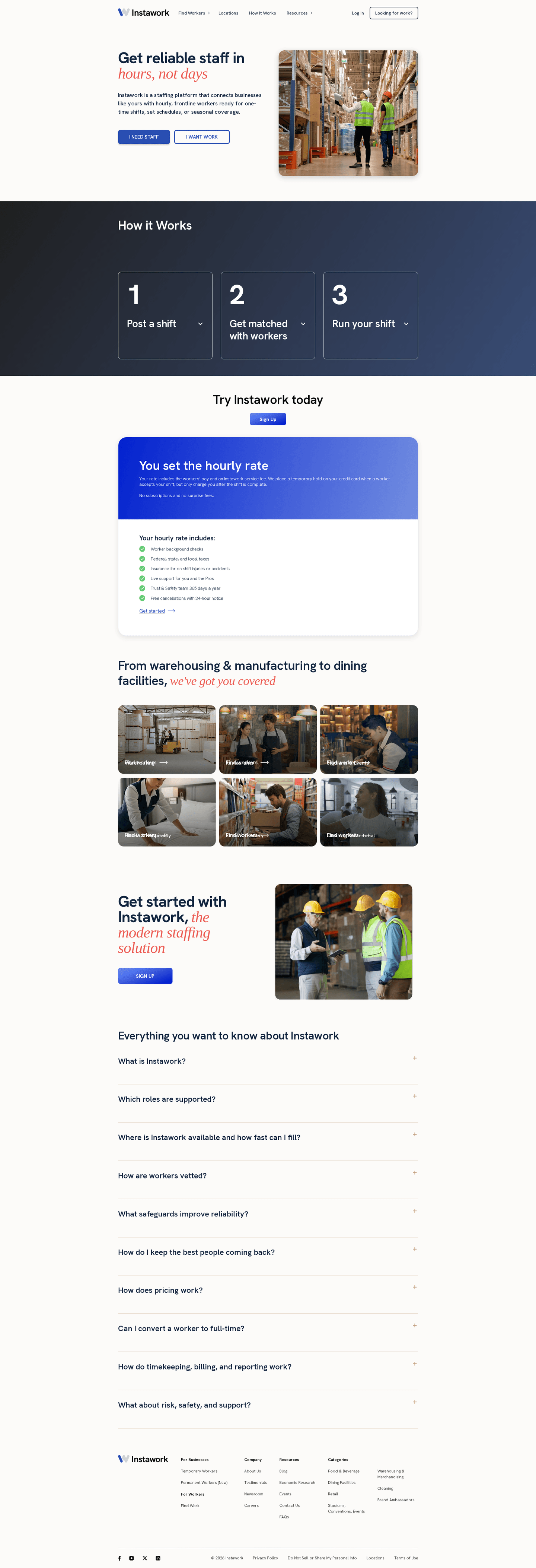 Instawork product tour