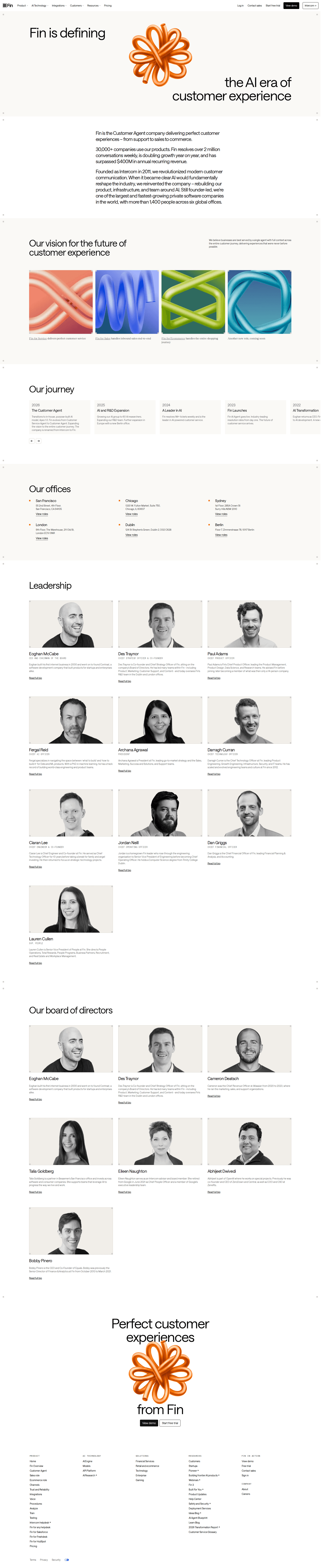 Intercom about page