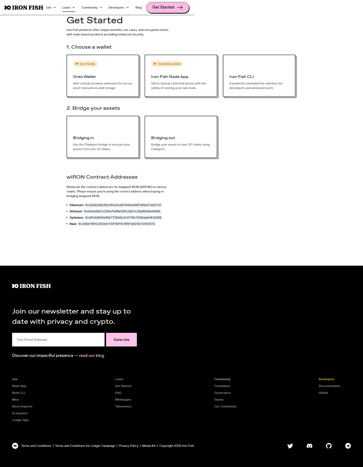 Iron Fish feature page