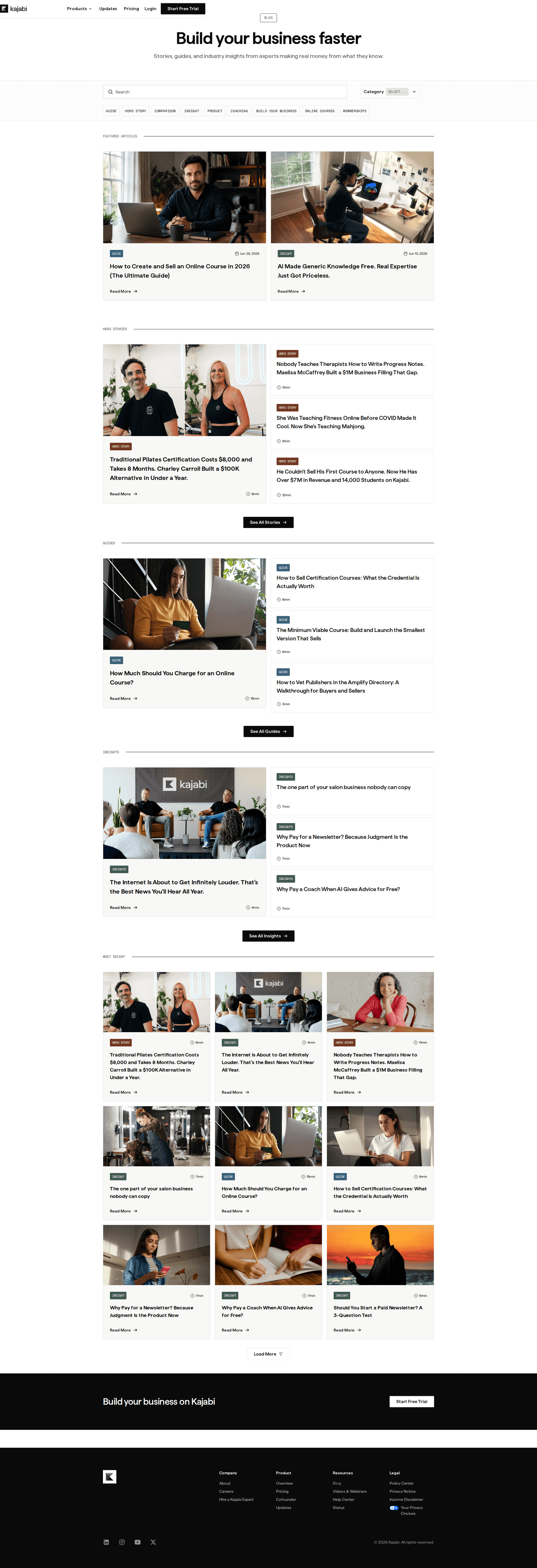 Kajabi resources page