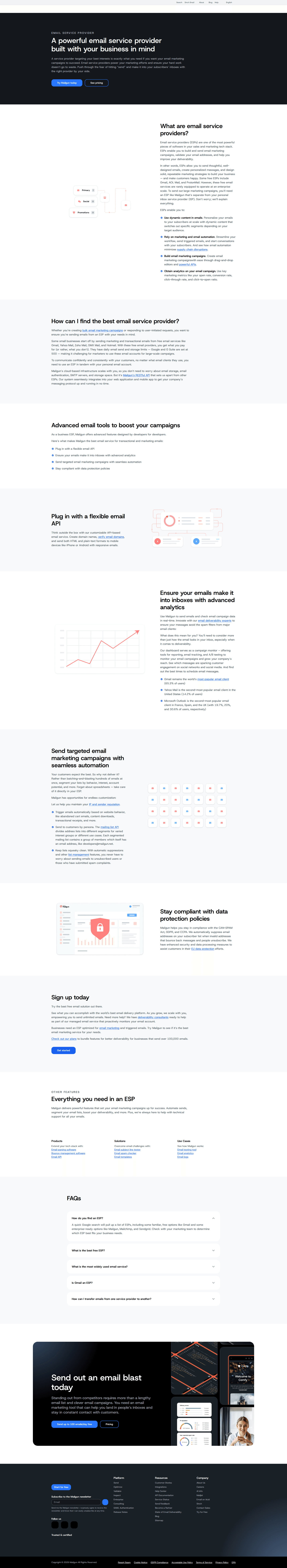 Sinch Mailgun SEO landing page