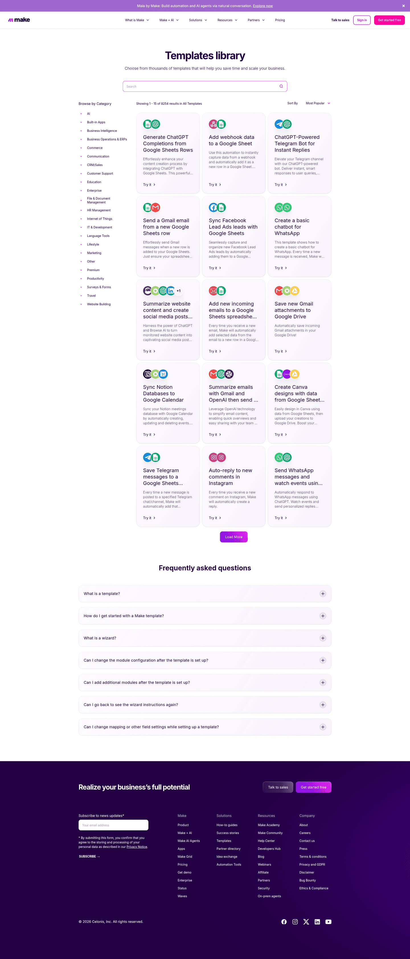 Make template page