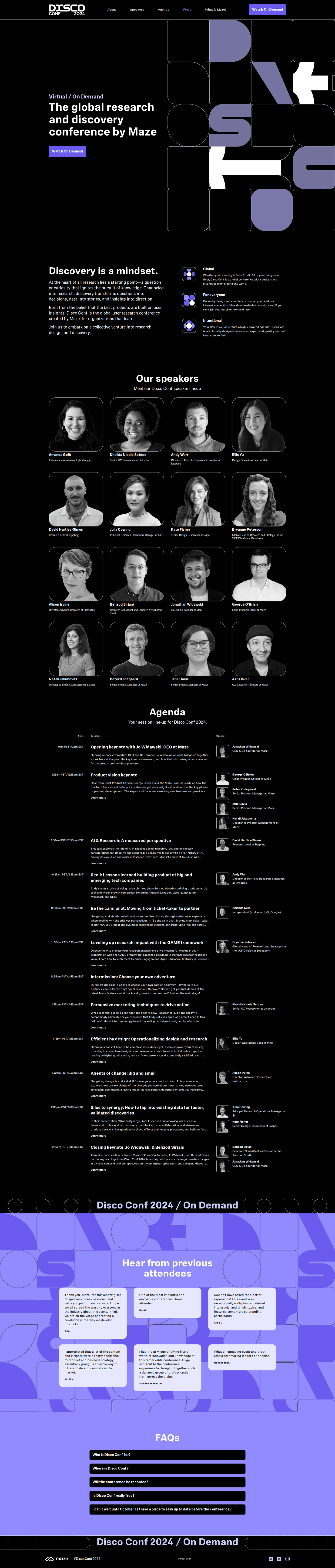 Conference page example