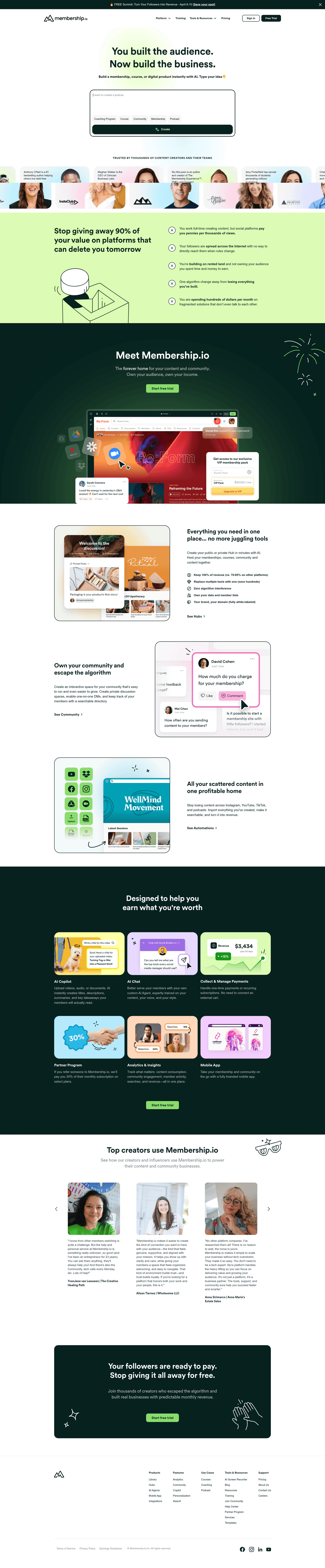 Top Startup landing page example