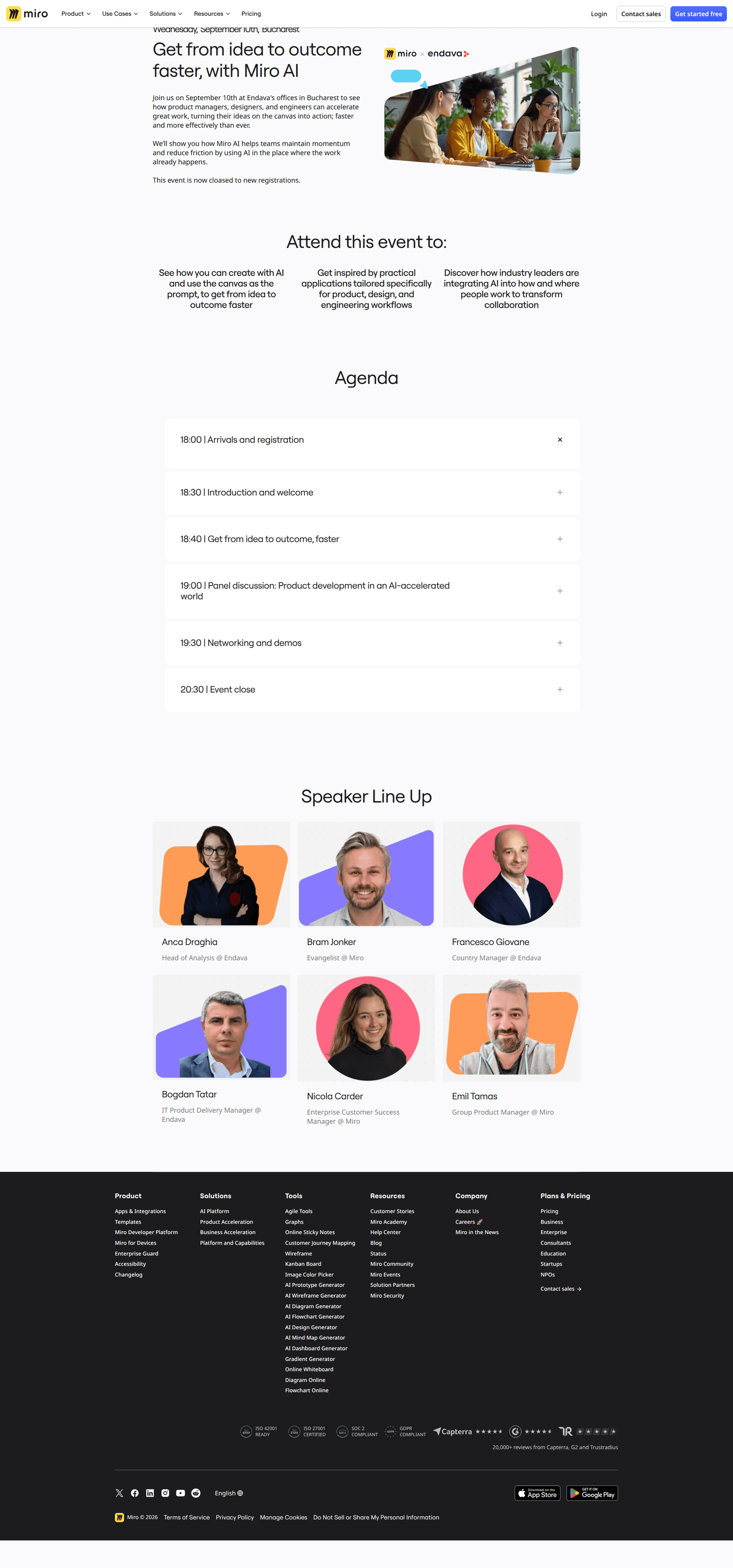 Miro conference page