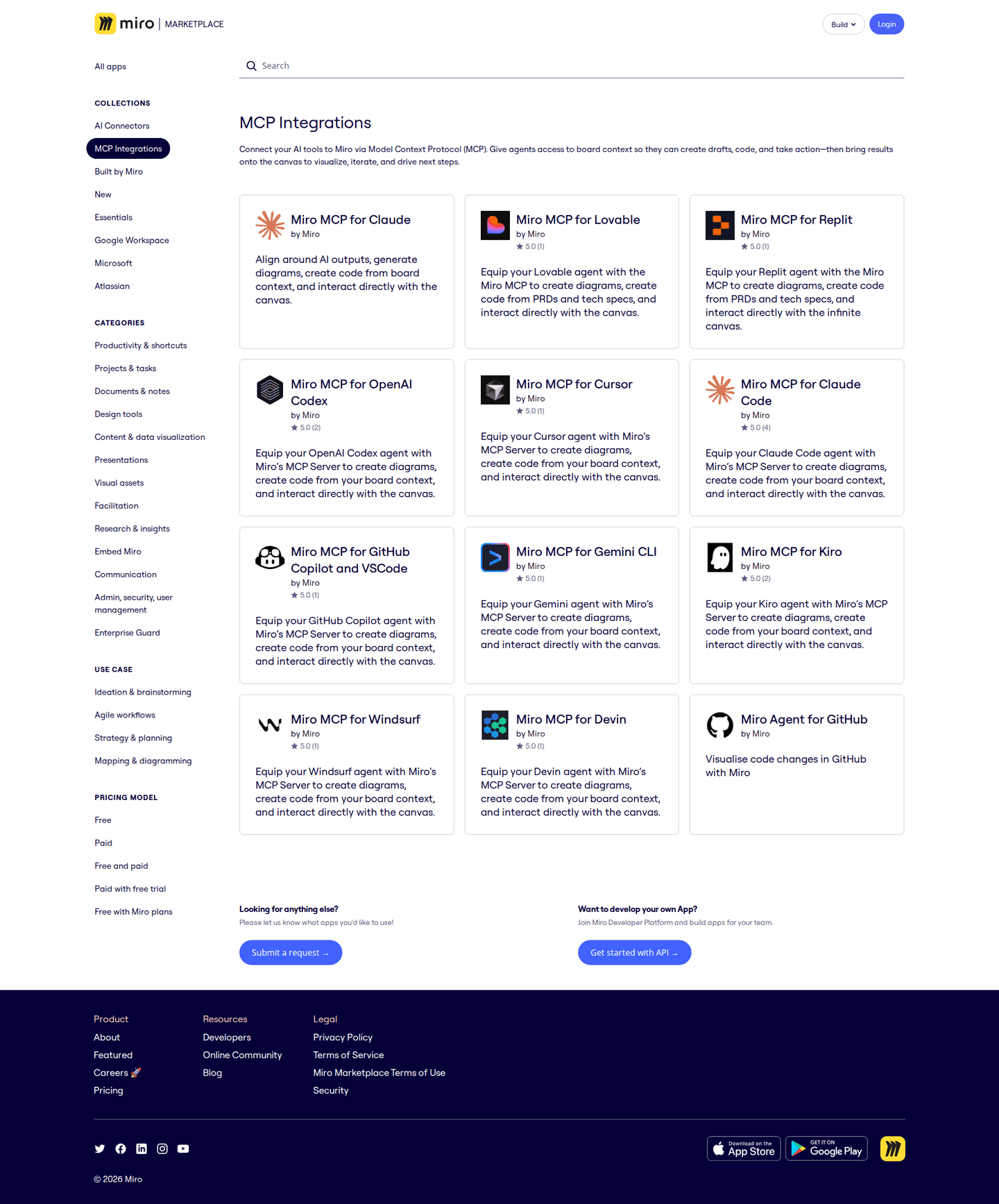 Integrations page example